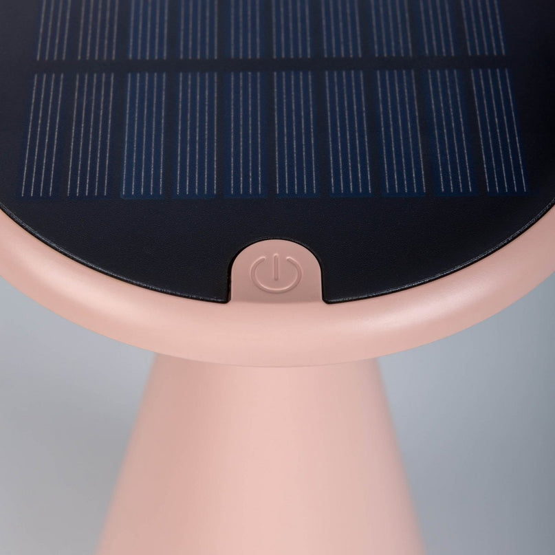 Zonne -batterijlamp "Palu" voor buiten en binnen, gemaakt van plastic in roze, 20 cm hoog