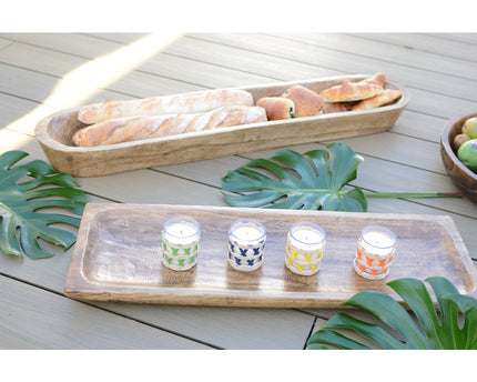 Decoratief houten dienblad 80x28x4,5 cm
