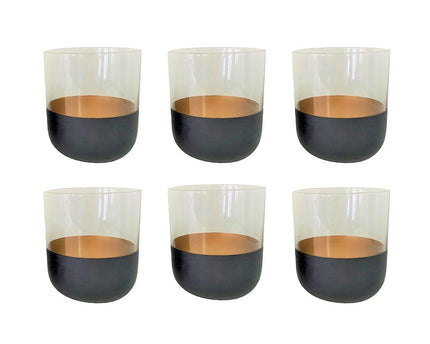 Zwarte en gouden aperitief bril - veel van 6