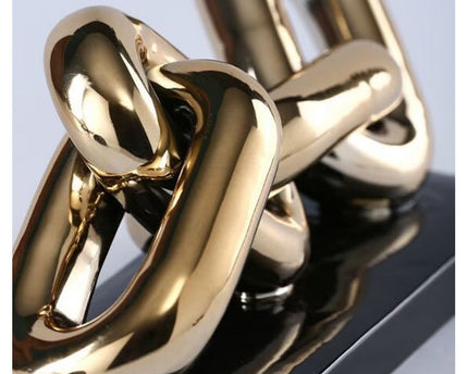 Moderne Luxe Gouden Ketting Art 4 Schakel (ZH-017-grootBIG)