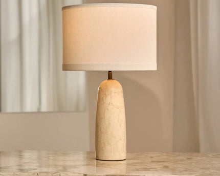 Charlotte Marmeren Lamp met Katoenen Kap – Elegante verlichting voor uw huis