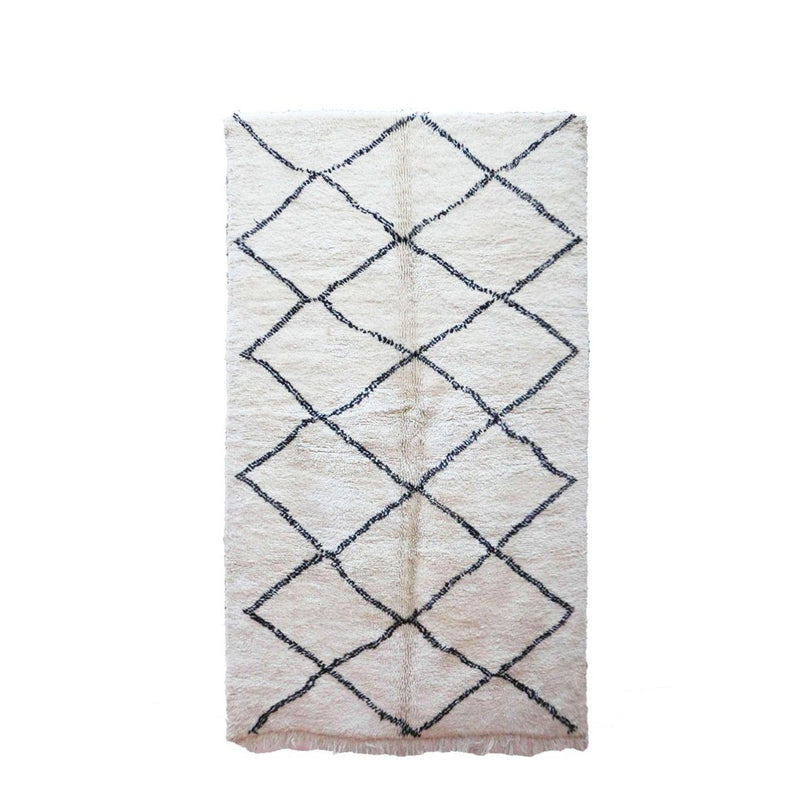 Zuiver wollen Marokkaans Berber-tapijt 160x249 cm