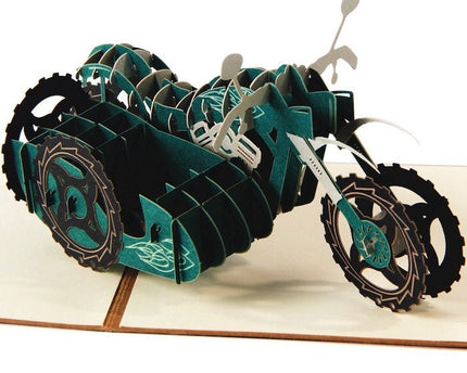 3D -kaart voor hem voor papa - Jeep en Motorbike Design