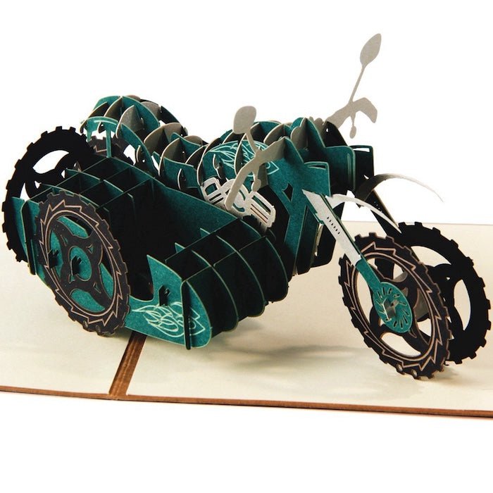 3D -kaart voor hem voor papa - Jeep en Motorbike Design