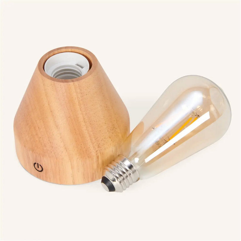 Zavi lichtbruin oplaadbare LED-tafellamp-draadloos, dimbare, 60-uur batterij