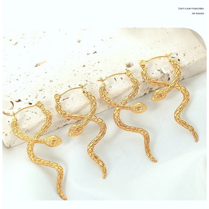 Uniek ontwerp slangenoorbellen