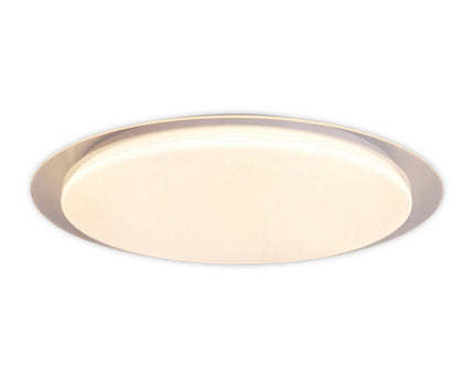 LED -plafondlamp "Locarno" Ø 46 cm, gemaakt van metaal en acryl met kristaleffect in wit, lichttemperatuur verstelbaar via afwisselende schakelaar