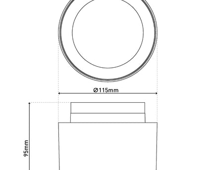 LED Spot D: 11,5 cm witte "Trimes"