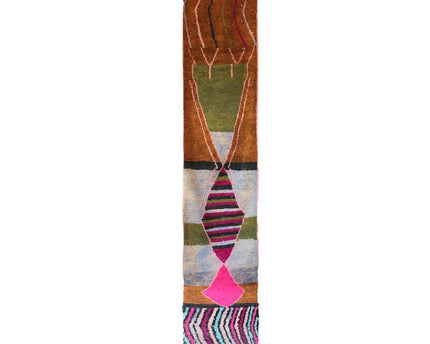 Zuiver wollen Marokkaans Berber halkleed 78 x 371 cm