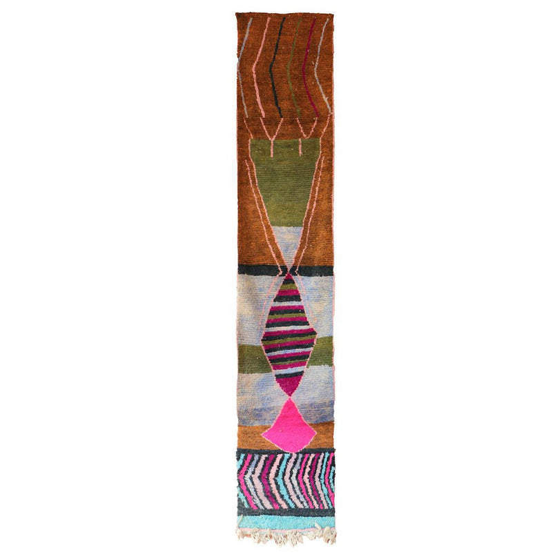Zuiver wollen Marokkaans Berber halkleed 78 x 371 cm
