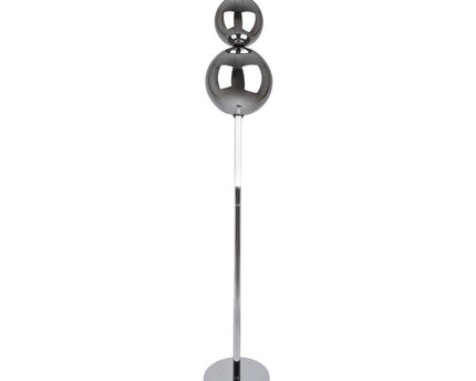 LED -vloerlamp "Nova" vloerlamp met DIMMM -functie gemaakt van chroom -gekleurd metaal, plastic en rookglas, met stevig geïnstalleerde LED's, ca. 150 cm hoog
