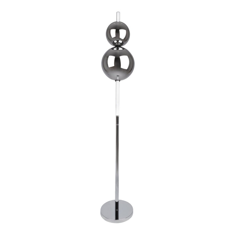 LED -vloerlamp "Nova" vloerlamp met DIMMM -functie gemaakt van chroom -gekleurd metaal, plastic en rookglas, met stevig geïnstalleerde LED's, ca. 150 cm hoog