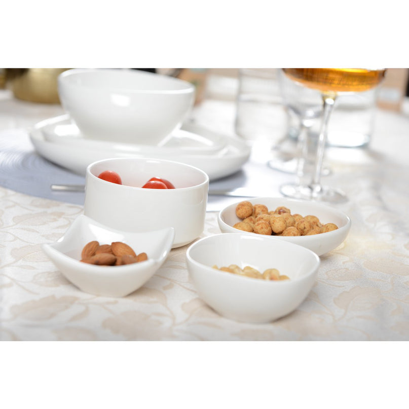 Keramische vierkante witte beker