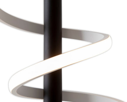 LED staande lamp "Belleza", moderne vloerlamp gemaakt van metaal en plastic in zwart en wit, met stevig ingebouwde LED's, 140 hoog, verlichting voor woonkamer, eetkamer, slaapkamer of kantoor.