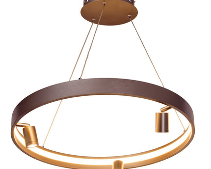 LED -hanglamp "" Tristan ", moderne metalen slinger lamp en plastic in stalen blanco, de LED's zijn stevig geïnstalleerd. Met ongeveer 58 cm Øthie, ideale verlichting voor woonkamer, eetkamer of keuken.