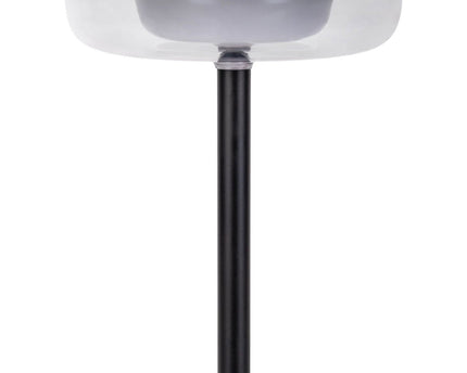 Noteloze tabletlamp "PASI" voor buiten en binnen, gemaakt van metaal en plastic in zwart, dimbaar, met aanraking en geheugenfunctie, ca. 26 cm hoog