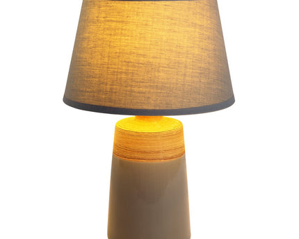 Keramische tafellamp "Talia", tafellamp gemaakt van keramiek, beige/grijs, met E14 -aansluiting, voor eetkamer, woonkamer, gang of kantoor, 31 cm hoog