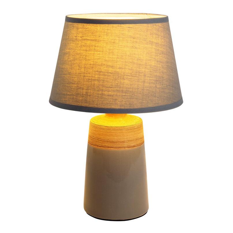 Keramische tafellamp "Talia", tafellamp gemaakt van keramiek, beige/grijs, met E14 -aansluiting, voor eetkamer, woonkamer, gang of kantoor, 31 cm hoog