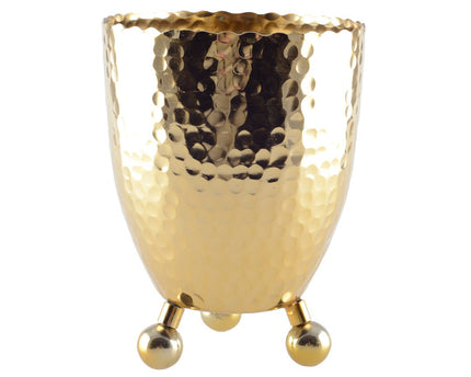 Gouden ijsemmer gehamerd met tang