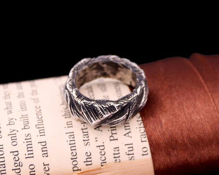 Vintage geïnspireerde rockring - massief zilver