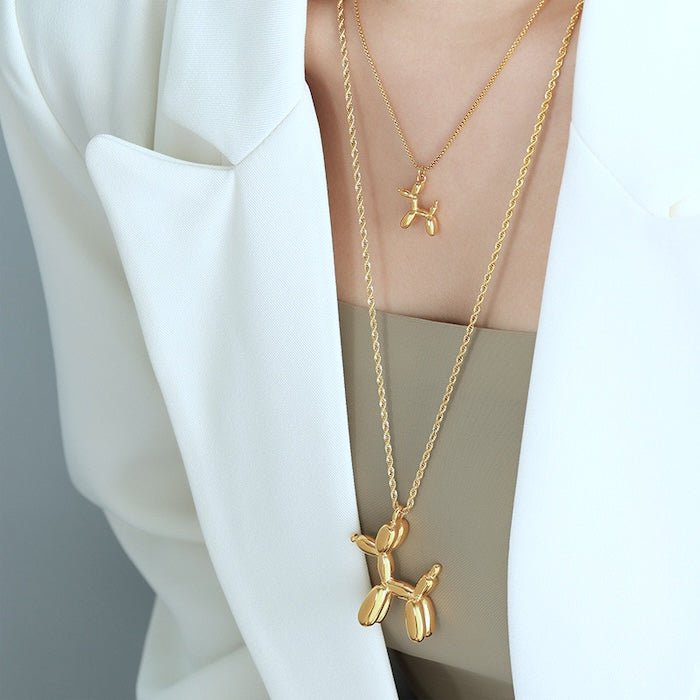 Leuke ballonhond hanger ketting