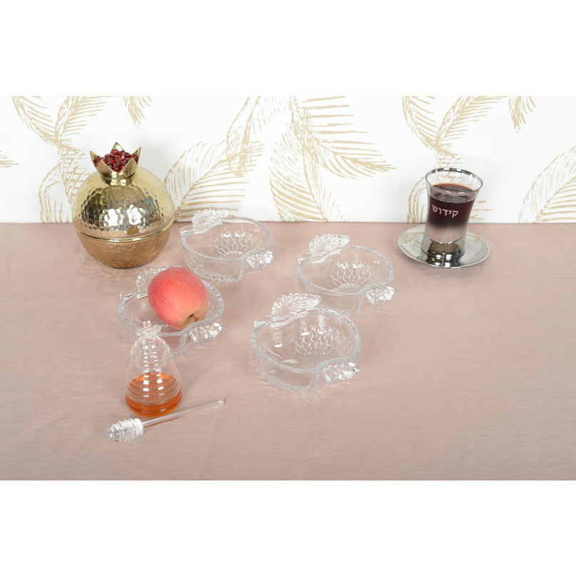 APPEL GLAZEN KOPJES 16,5X12,2X4,5CM - SET VAN 4
