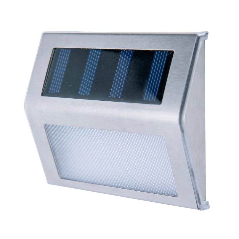 4 Set LED LED Solar Outer Light, voor buiten, wandlamp-metaal en plastic in stalen blank, met geïntegreerde LED