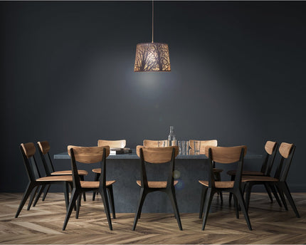 Hanglamp "White Wood" met takdecor