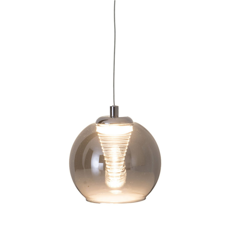 LED -hanger lamp "vaso", hanglamp gemaakt van metaal en glas in antraciet, met stevig ingebouwde LED's, hangende lamp voor eetkamer en woonkamer met een Øvon 14,5 cm.