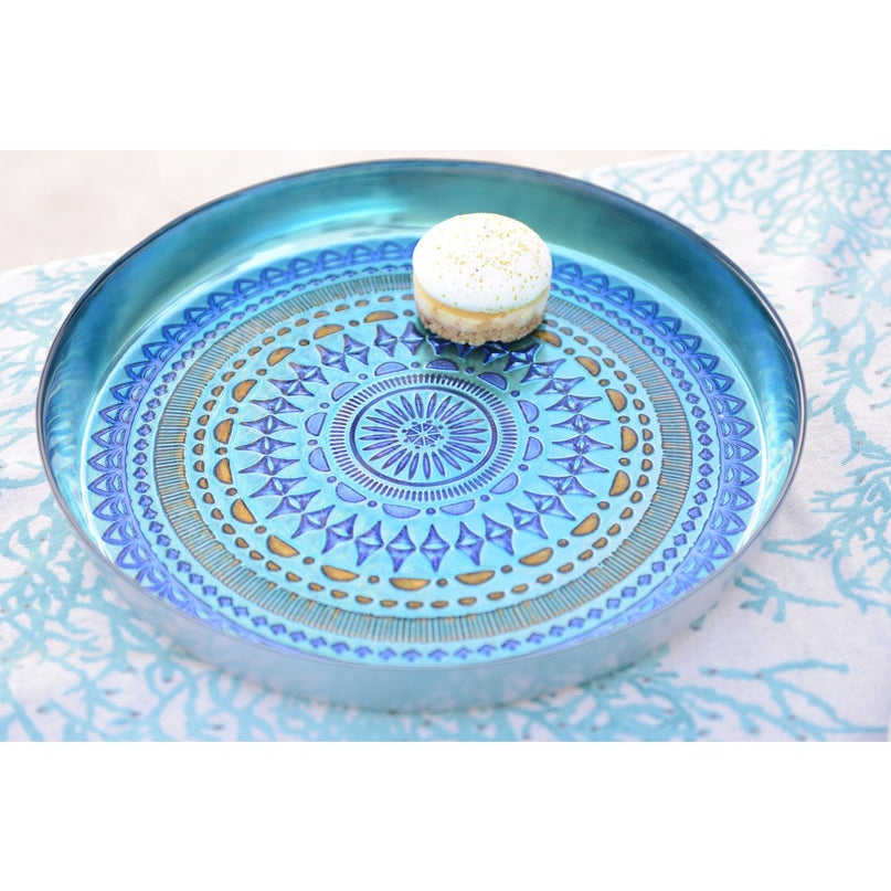 Plateau Bleu Coachella 34.5x34.5x4.5cm