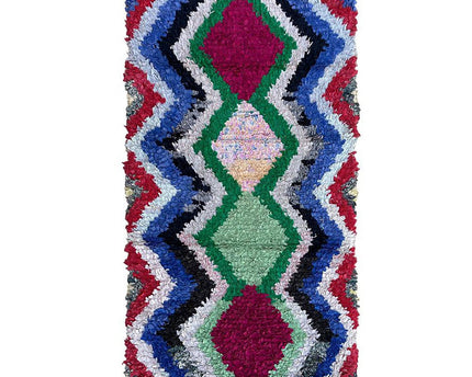 Marokkaans Berber-tapijt van gerecycled textiel 89 x 172 cm
