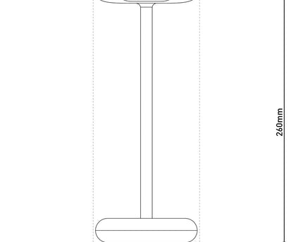 Batterijlichtlicht "PASI" voor buiten en binnen, gemaakt van metaal en plastic in grijs, dimbaar, met aanraking en geheugenfunctie, ca. 26 cm hoog