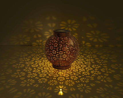 2 Set LED Decoratie Zonnelicht Ø 18 cm Buiten Decoratie gemaakt van metaal in brons met geïntegreerde LED's
