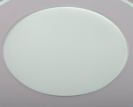 LED-plafondlamp "Doira" Ø 50,5 cm, 7,5 cm hoog, metaal en plastic in zilver en wit, geïntegreerde LED's, 3600 lm licht licht, dimable, CCT-functie 3000-6500 K, nachtlichtfunctie