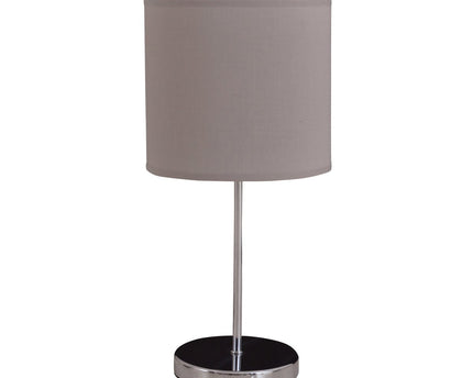 Tafellamp "New York", klassieke metalen tafellamp met tekstbladen in grijs, met E27 -aansluiting, 38,5 cm hoog, perfect voor woonkamer, eetkamer, gang en kantoor