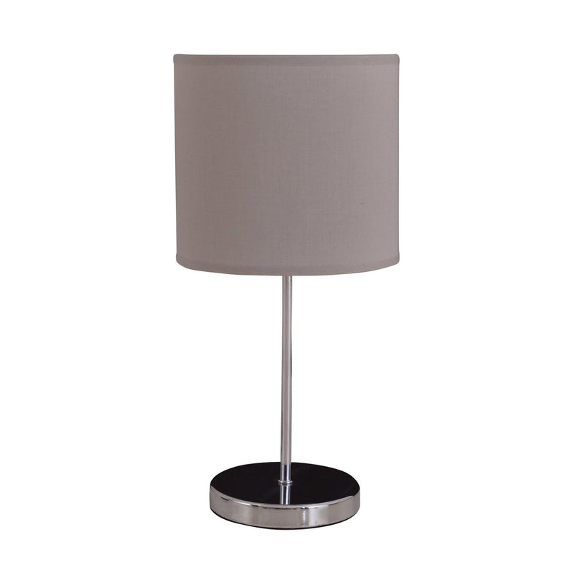 Tafellamp "New York", klassieke metalen tafellamp met tekstbladen in grijs, met E27 -aansluiting, 38,5 cm hoog, perfect voor woonkamer, eetkamer, gang en kantoor