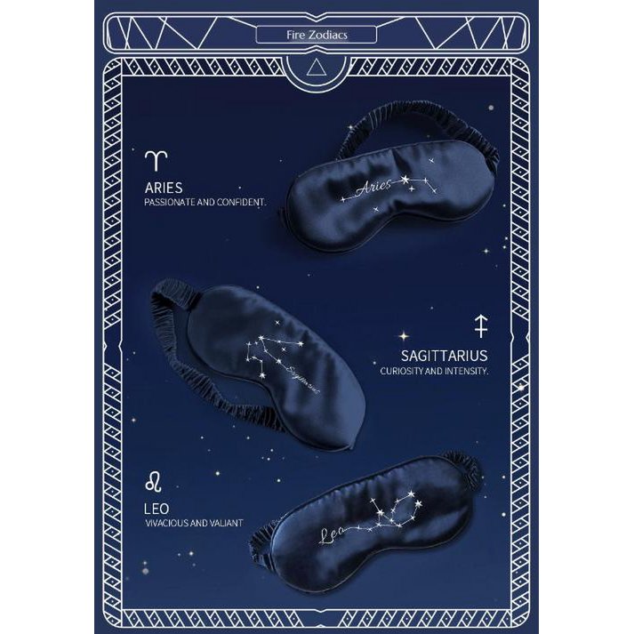 Sterrenbeelden 100% zijden slaapmasker-oversize