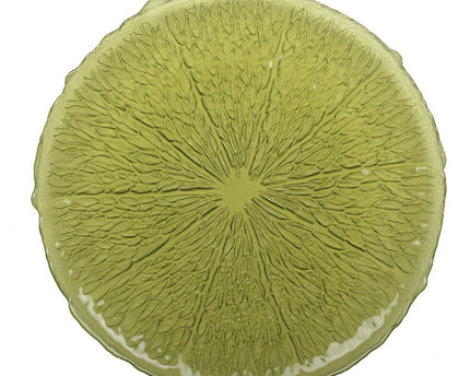Groene platte plaat 28 cm - citroen