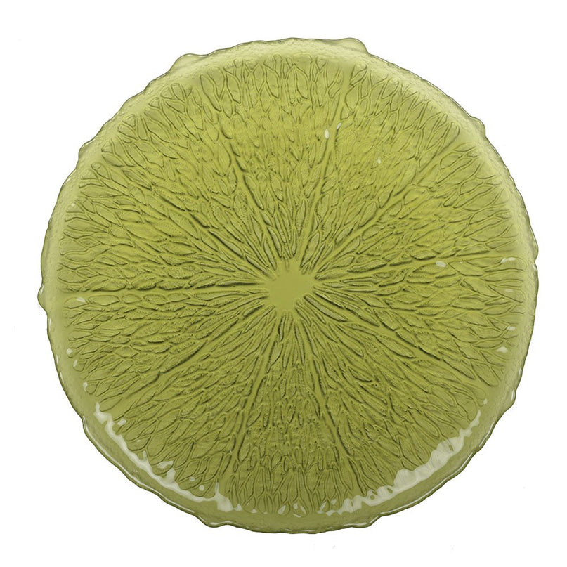 Groene platte plaat 28 cm - citroen