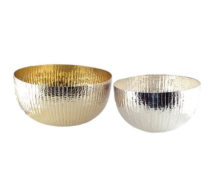 Gouden en zilveren ronde kom - veel 2-33 en 35 cm