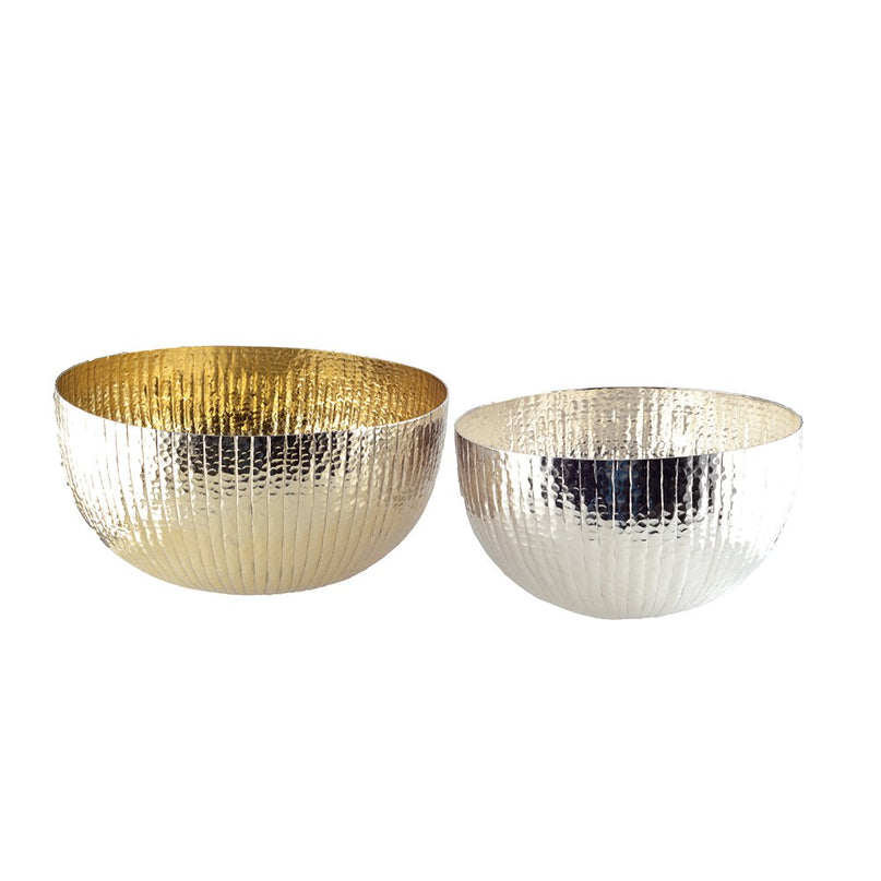 Gouden en zilveren ronde kom - veel 2-33 en 35 cm