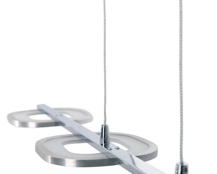 LED hanglamp "balk" gemaakt van metaal en plastic in stalen blank, met geïntegreerde LED
