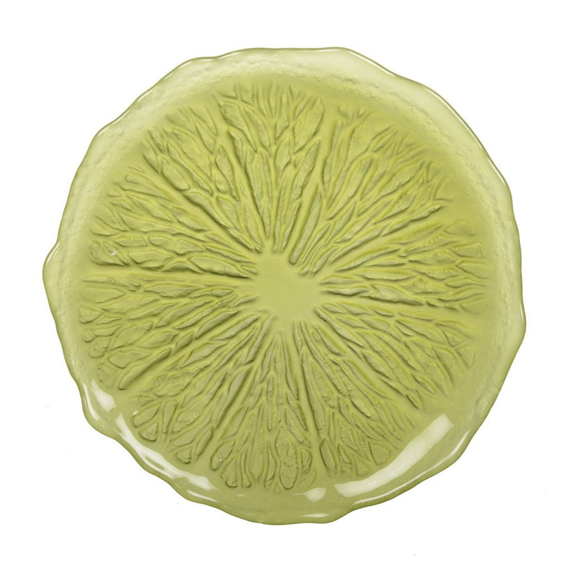 21 cm groene dessertplaat - citroen