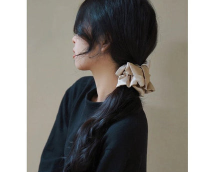 Chique 100% zijden rokontwerp haarscrunchie-dubbellaags-19 mm