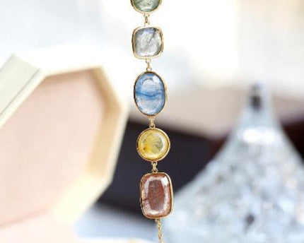 Rainbow Quartz kristallen kralen 5-stenen armbanden