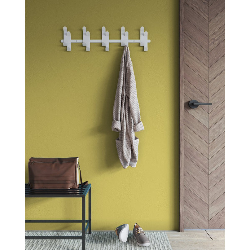 Gorillz Origami - Wandkapstok - 10 Dubbele - Kapstok Haken - Wit