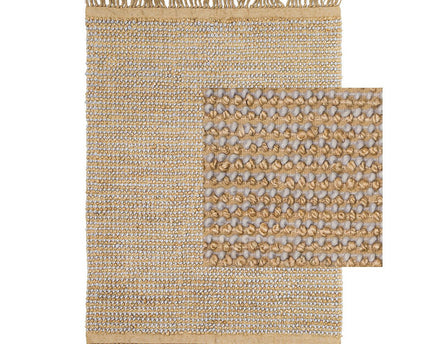 BUBBLES vloerkleed van jute en wol