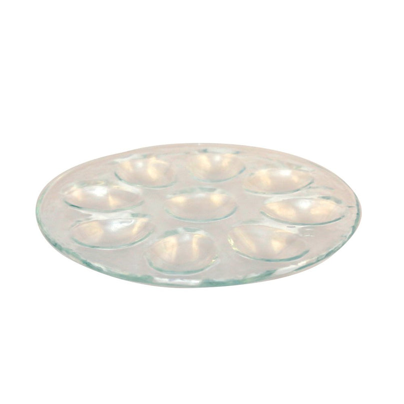 Glazen eieren plaat 22,5x22.5x2cm
