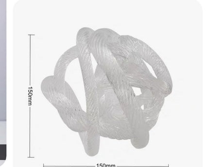 Middelgrote geknoopte glazen sculptuur (M) Diameter: 15 cm