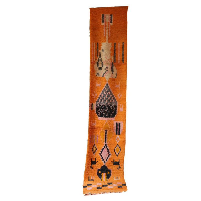 Zuiver wollen Marokkaans Berber halkleed 77 x 375 cm